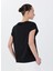 Siyah Kadın Bisiklet Yaka Basic T-Shirt Cm-Zoes 5