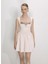 Leanne Saten Mini Elbise Toz Pembe 1
