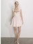 Leanne Saten Mini Elbise Toz Pembe 2