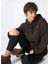 Kahve Kadın Yuvarlak Standart Baskılı Sweatshirt 101685-A21P/M28 1