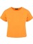 Bisiklet Yaka Basic T-Shirt - Turuncu 1