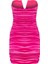 Luce Kadife Mini Elbise Pembe 3