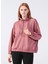 Fermuarlı Yaka Pembe Kadın Sweatshırt Y-Chrıstına 3