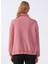 Fermuarlı Yaka Pembe Kadın Sweatshırt Y-Chrıstına 4