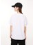 Bisiklet Yaka Baskılı Beyaz Kadın T-Shirt J0711 5