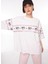 Bisiklet Yaka Baskılı Beyaz Kadın T-Shirt 75CBHF01 4