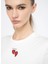 Yuvarlak Yaka Baskılı Beyaz Kadın T-Shirt 100789A1P8 2