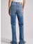 Çizgili Koyu Mavi Kadın Denim Pantolon PL2046862 5