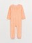 Baby Pembe Bisiklet Yaka Nakış Detaylı Kadife Kız Bebek Tulum(0-12 Ay Patikli, 12 Ay+ Patiksiz) 1
