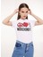 Bisiklet Yaka Baskılı Beyaz Kadın T-Shirt J0713 2