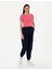Pembe Regular Fit Crop Tişört 4