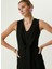 Siyah Kadın V Yaka Slim Fit Elbise 1087408 4