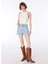 Açık Indigo Kadın Regular Straight Denim Şort F4SL-SHT0482 2