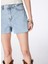 Açık Indigo Kadın Regular Straight Denim Şort F4SL-SHT0482 4