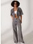 L32A003035 Yüksek Bel Geniş Paça Relax Fit Kadın Denim Pantolon 1