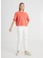 Bisiklet Yaka Koyu Turuncu Kadın T-Shirt W241608B50-BISIKLET Yaka T-Shirt 1