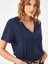 %100 Pamuk V Yaka T-Shirt 00095 4