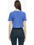 Kelins Regular Fit Crop Boy Bisiklet Yaka Mor Renk Kadın Tişört 4