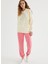 Ekru Kapüşonlu Baskılı Pamuklu Oversize Fit Kadın Sweatshirt Colourful Hoodıe W/pocket 3