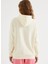 Ekru Kapüşonlu Baskılı Pamuklu Oversize Fit Kadın Sweatshirt Colourful Hoodıe W/pocket 4
