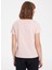 Pembe Baskılı Bisiklet Yaka Pamuklu Regular Fit Kadın T-Shirt Wınter Penguın 3