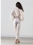 Belted Keten Pantolon Naturel / Çizgili 5