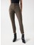 Koyu Yeşil Kadın Yüksek Bel Cropped Fit Denim Pantolon 21007052 2