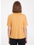 Sarı Basic Bisiklet Yaka Viskon Rahat Kalıp Kadın T-Shirt Essentıals Scoop Neck Loose Tee 4