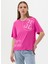 Bisiklet Yaka Pembe Kadın T-Shirt Rota 1