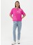 Bisiklet Yaka Pembe Kadın T-Shirt Rota 4