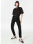 Normal Bel Slim Paça Slim Straight Siyah Kadın Denim Pantolon T00000018009001 1