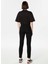 Normal Bel Slim Paça Slim Straight Siyah Kadın Denim Pantolon T00000018009001 4