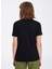 Siyah Basic Bisiklet Yaka Viskon Kadın T-Shirt Essentıals Crew Neck Loose 2