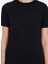 Siyah Basic Bisiklet Yaka Viskon Kadın T-Shirt Essentıals Crew Neck Loose 3