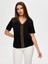 Gold Trok Taş Detaylı V Yaka Kısa Kol T-Shirt S25TSH069 1