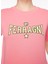 Bisiklet Yaka Baskılı Pembe Kadın T-Shirt 75CBHT03 5