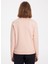 Pembe Baskılı Bisiklet Yaka Pamuklu Regular Fit Kadın Sweatshirt Wave 3