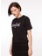 Bisiklet Yaka Baskılı Siyah Kadın T-Shirt 75CBHT03 1