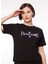 Bisiklet Yaka Baskılı Siyah Kadın T-Shirt 75CBHT03 2