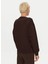 Koyu Kahve Kadın Yuvarlak Standart Baskılı Sweatshirt 100534-A24F/L72 5