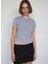 Gri Basic Pamuklu Slim Fit Tişört 5