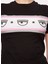 Bisiklet Yaka Baskılı Siyah Kadın T-Shirt 75CBHF02 4