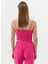 Normal Bel Cropped Fit Pembe Kadın Pantolon Kraf-P 5
