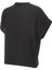 Bisiklet Yaka Düz Siyah Kadın T-Shirt TSKD03222 4