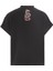 Bisiklet Yaka Düz Siyah Kadın T-Shirt TSKD03222 5