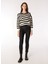 Siyah Yüksek Bel Skinny Fit Kadın Denim Pantolon F3WL-PNT40 1