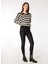 Siyah Yüksek Bel Skinny Fit Kadın Denim Pantolon F3WL-PNT40 2