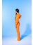 Vivid Flame Orange Zip-Up Cropped Hoodie 3