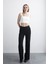 Kalın Askılı Ekru Crop Top 1