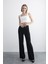 Kalın Askılı Ekru Crop Top 2